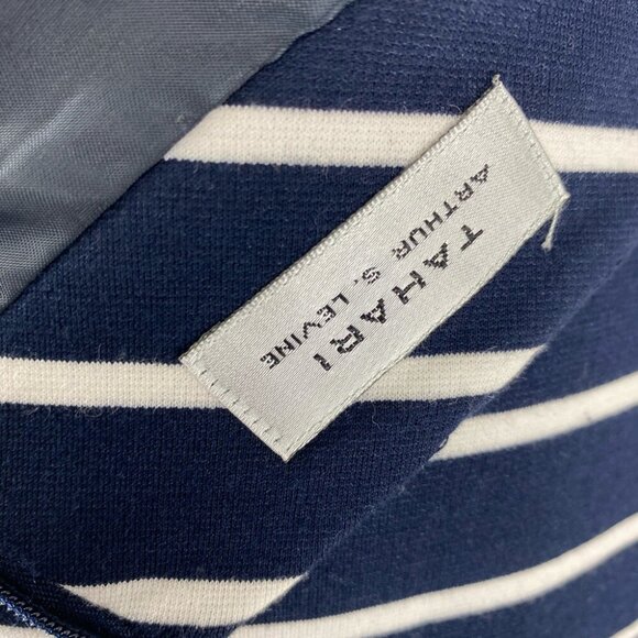 Tahari ASL Women's‎ Navy White Striped Business Career Pencil Skirt 4/W29 - Picture 6 of 7